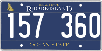 RI license plate 157360