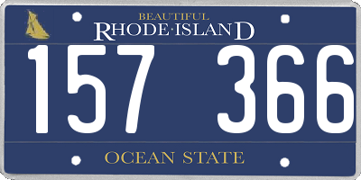 RI license plate 157366