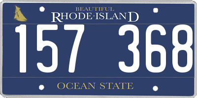 RI license plate 157368