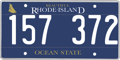 RI license plate 157372