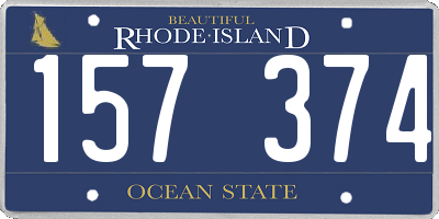 RI license plate 157374
