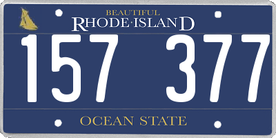 RI license plate 157377
