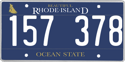 RI license plate 157378