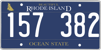 RI license plate 157382