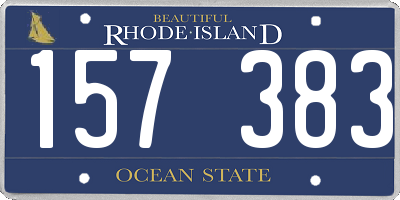 RI license plate 157383