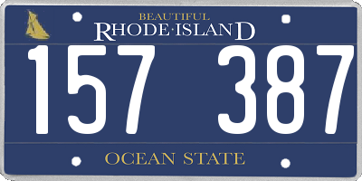 RI license plate 157387