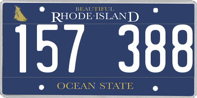 RI license plate 157388