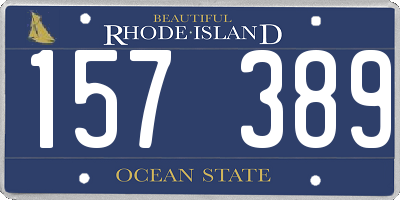 RI license plate 157389