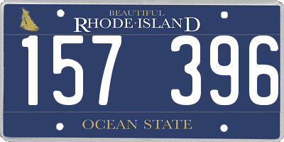 RI license plate 157396