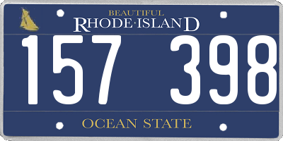 RI license plate 157398