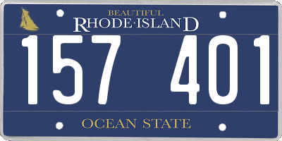 RI license plate 157401