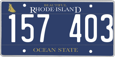 RI license plate 157403