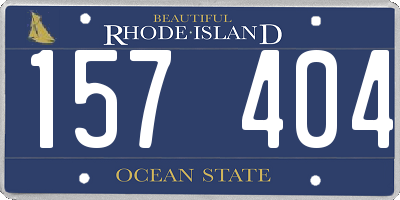 RI license plate 157404