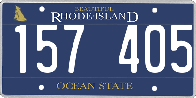 RI license plate 157405