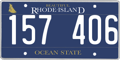 RI license plate 157406