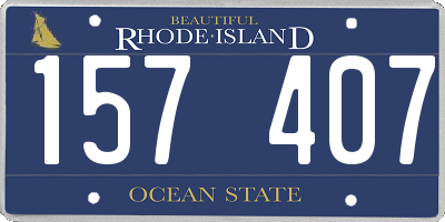 RI license plate 157407