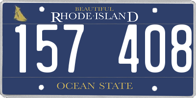 RI license plate 157408