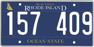 RI license plate 157409