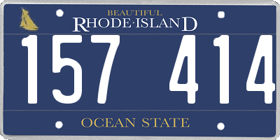 RI license plate 157414