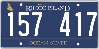 RI license plate 157417