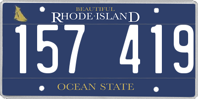 RI license plate 157419