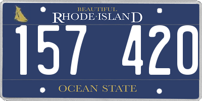 RI license plate 157420