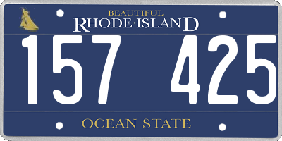 RI license plate 157425