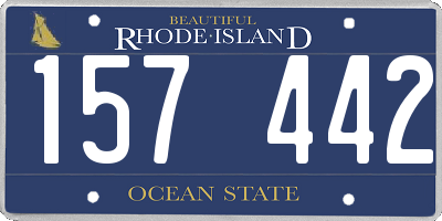 RI license plate 157442