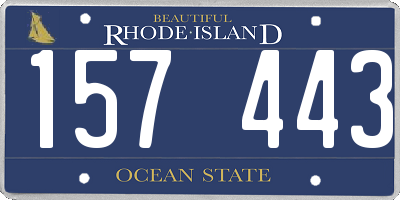 RI license plate 157443
