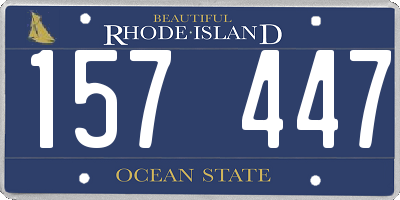 RI license plate 157447