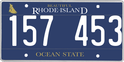 RI license plate 157453