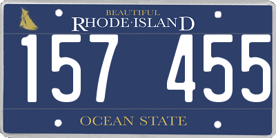 RI license plate 157455