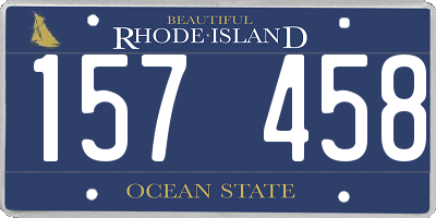 RI license plate 157458