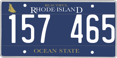 RI license plate 157465