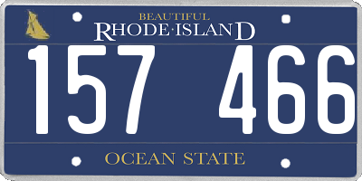 RI license plate 157466