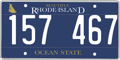RI license plate 157467