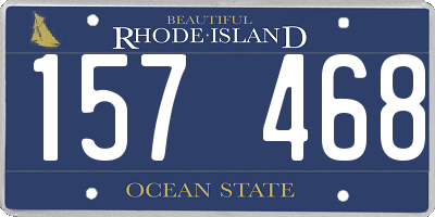 RI license plate 157468
