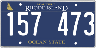 RI license plate 157473