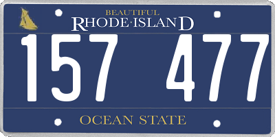RI license plate 157477