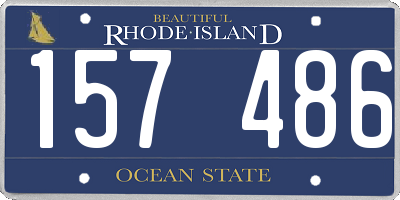 RI license plate 157486