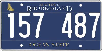 RI license plate 157487