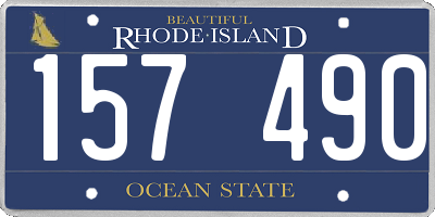 RI license plate 157490
