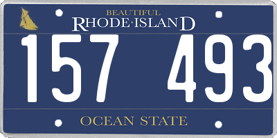 RI license plate 157493