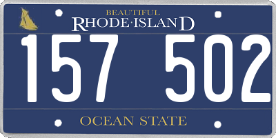RI license plate 157502