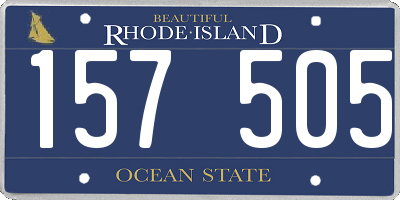 RI license plate 157505