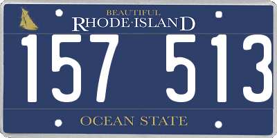RI license plate 157513