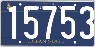 RI license plate 15753