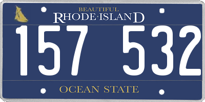 RI license plate 157532