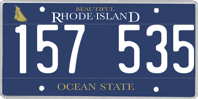 RI license plate 157535