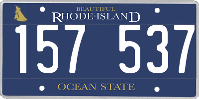 RI license plate 157537